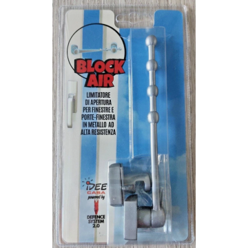 Block Air FERMAFINESTRE Limitatore di apertura di Porte in Zama Argento