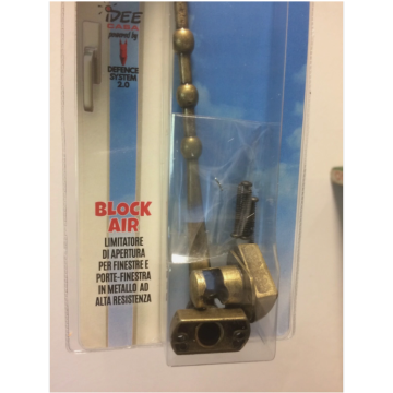 Block Air FERMAFINESTRE Limitatore di apertura di Porte in Zama Bronzo