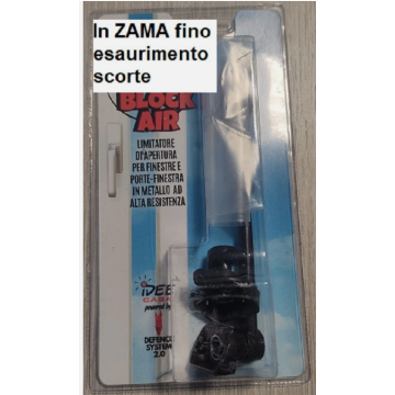 Block Air FERMAFINESTRE Limitatore di apertura di Porte in Zama Nero